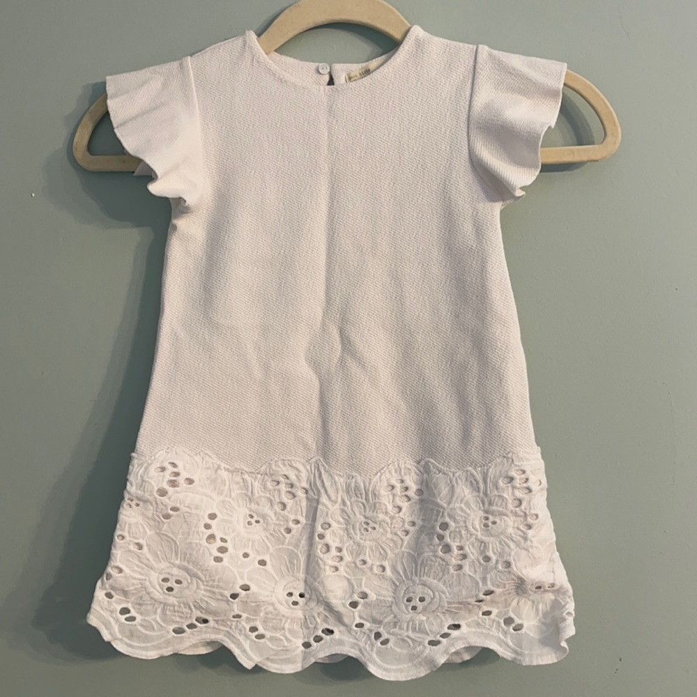 Zara Girls White Dress with Lace